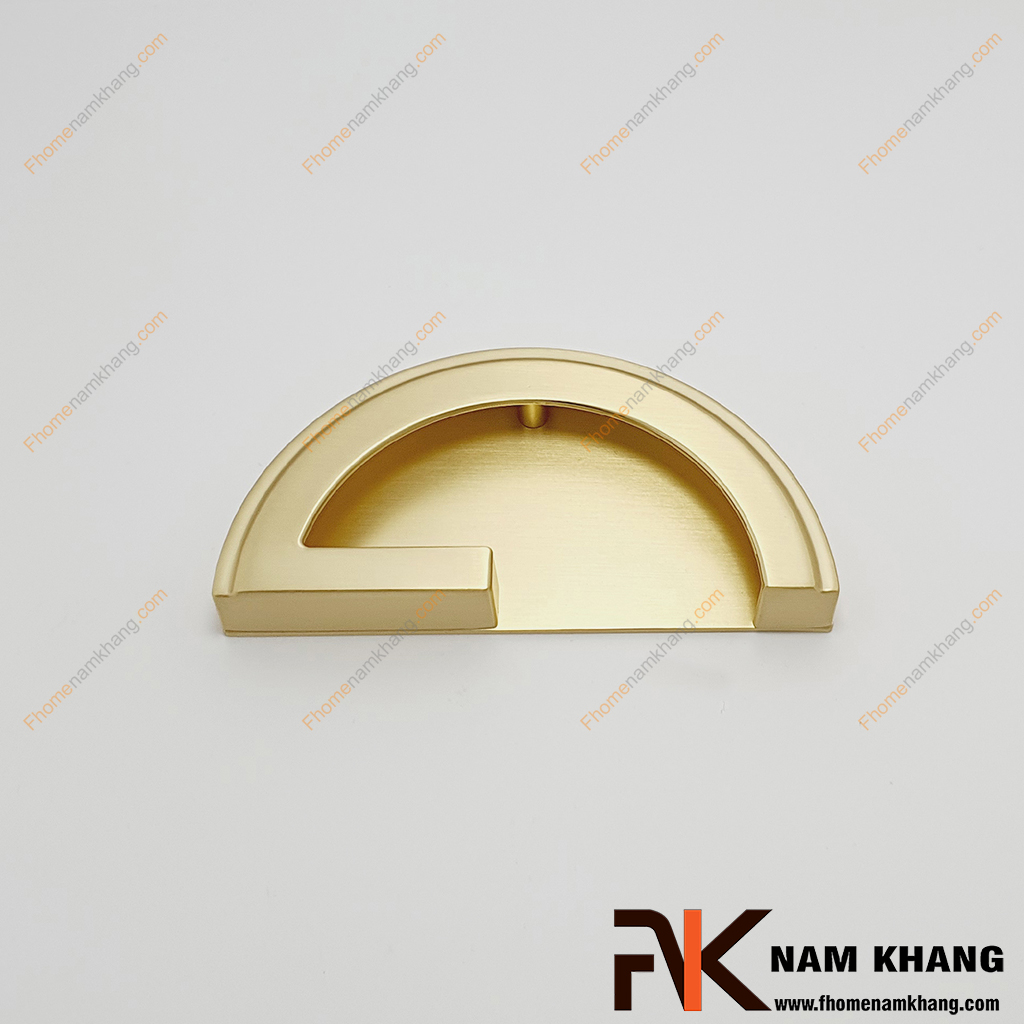 Tay cầm cửa tủ dạng cặp vàng mờ NK463G-96VM - một mẫu tay nắm âm cửa tủ dạng đôi bo tròn à và đối xứng nhau.