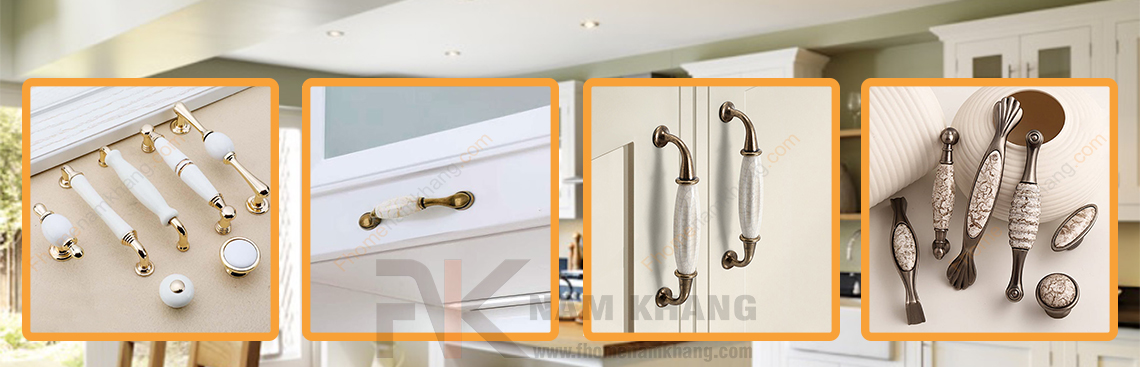 Tay nắm phối sứ cổ điển NK221-128DC Sản phẩm tay nắm cửa tủ mang phong cách cổ điển với thiết kế thanh lịch và cân đối.