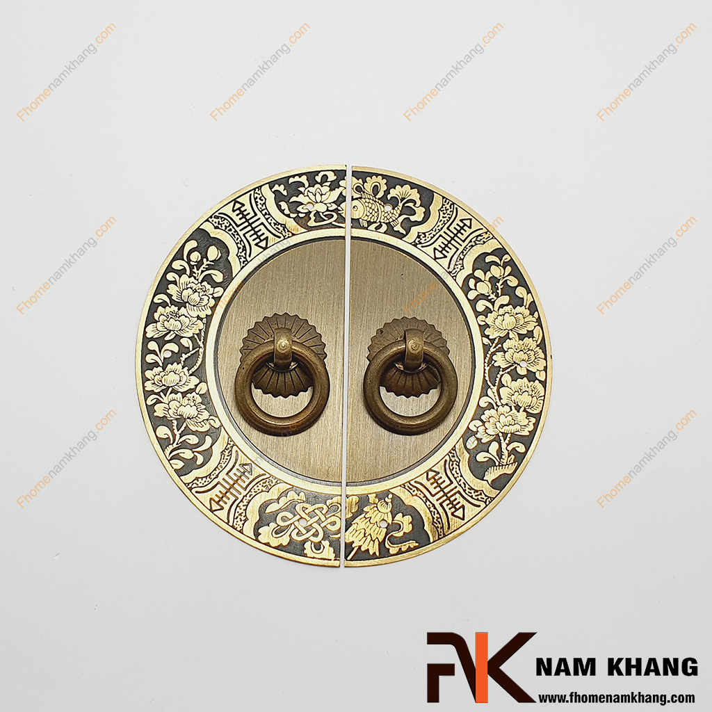 Then đồng hoa văn bán nguyệt hoa 11cm NK189BN-111TCRH mẫu sản phẩm cổ điển bằng đồng cao cấp. 