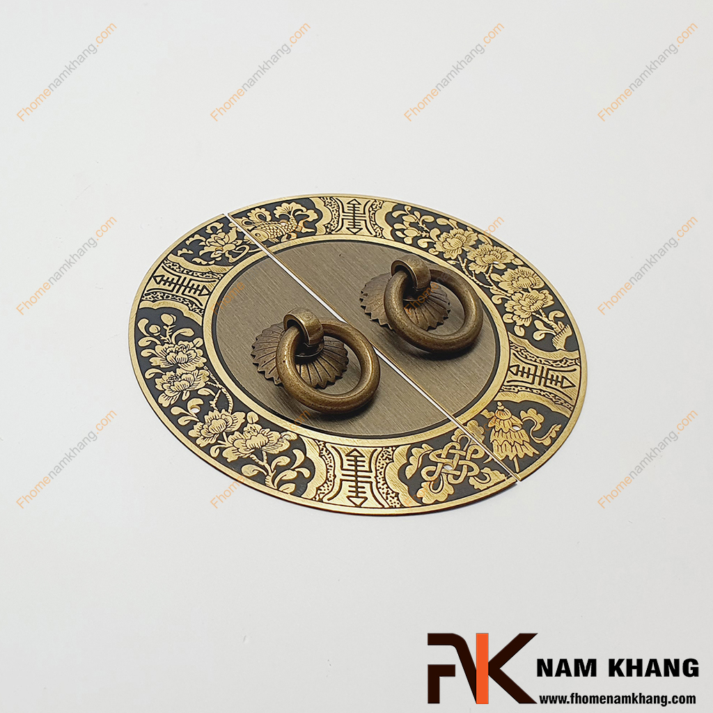 Then đồng hoa văn bán nguyệt hoa 11cm NK189BN-111TCRH mẫu sản phẩm cổ điển bằng đồng cao cấp. 