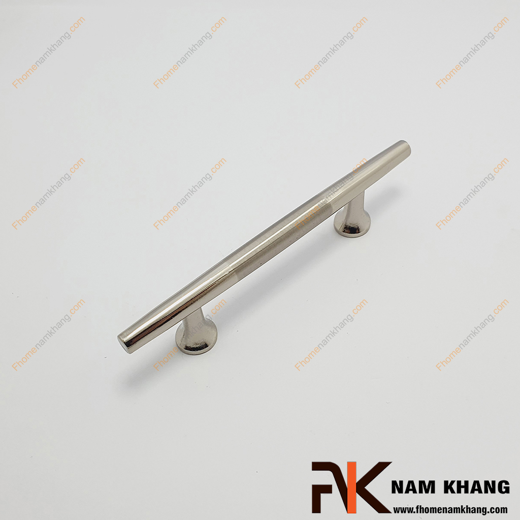 Tay nắm cửa tủ trắng bạc NK357L-B mẫu tay nắm hợp kim dạng thanh T với chân đế liền bền đẹp. 
