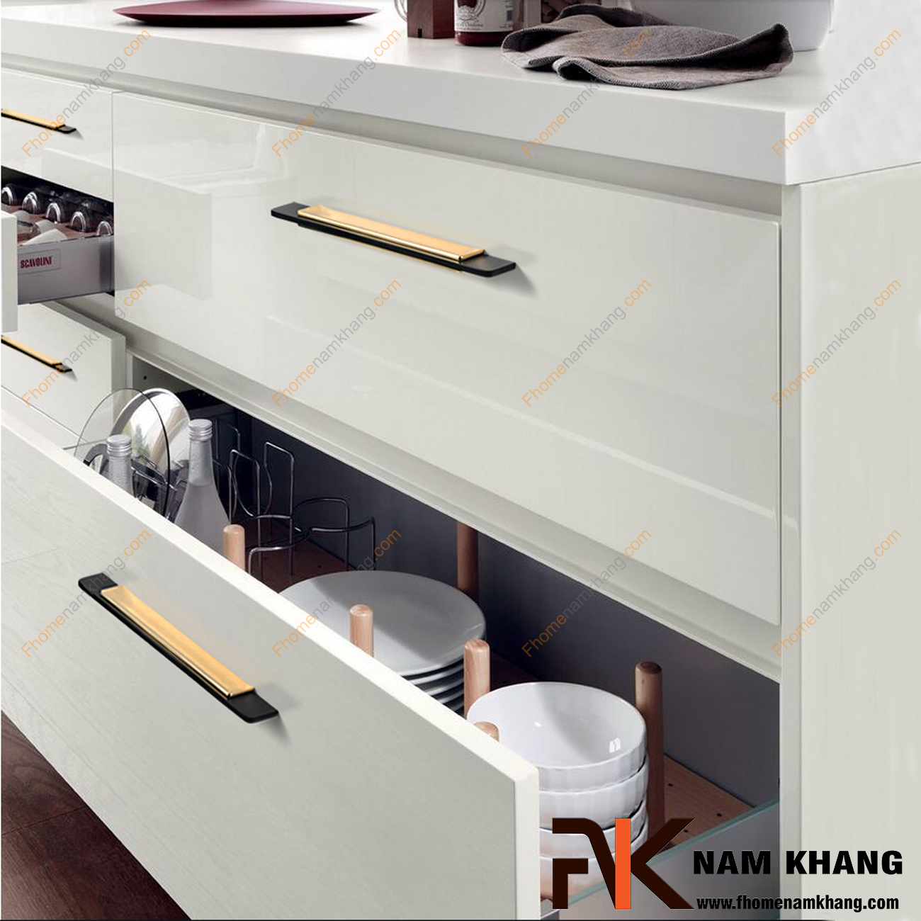 Tay nắm tủ bép cổ điển và hiện đại 