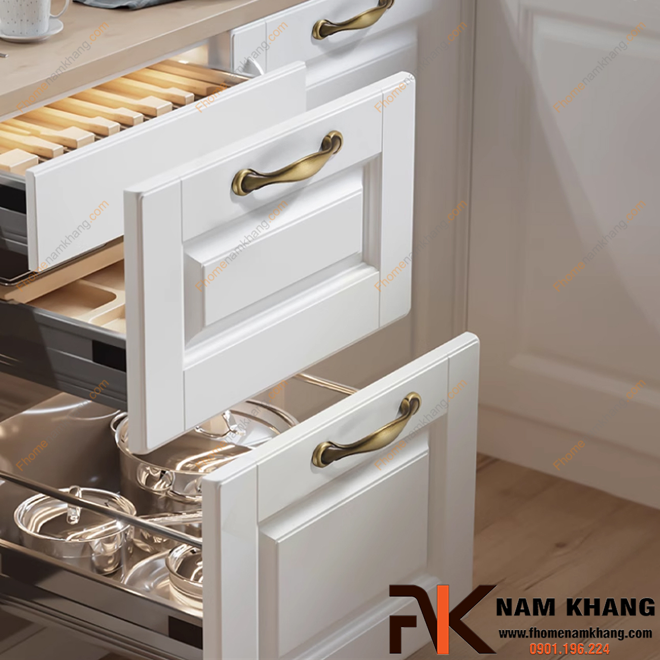 Tay nắm tủ đồng cao cấp 