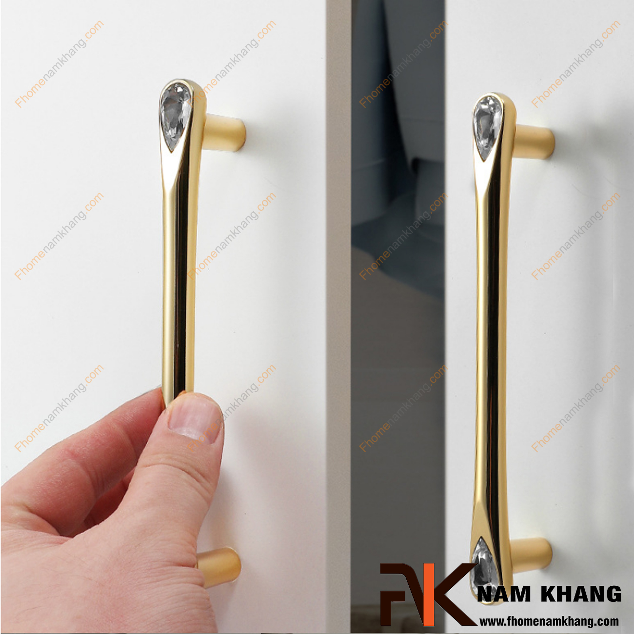 Tay nắm tủ pha lê cao cấp 