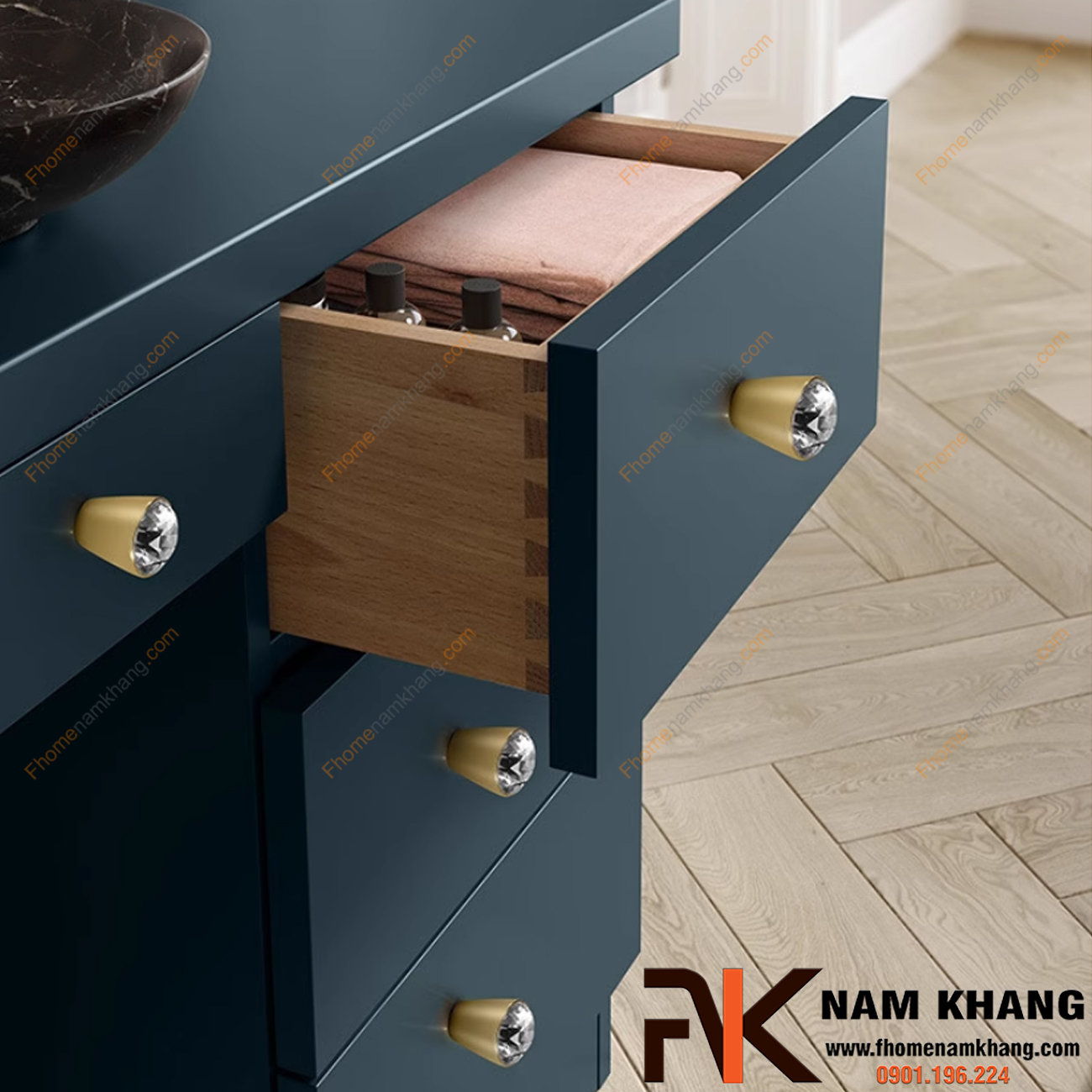 Tay nắm tủ pha lê cao cấp 