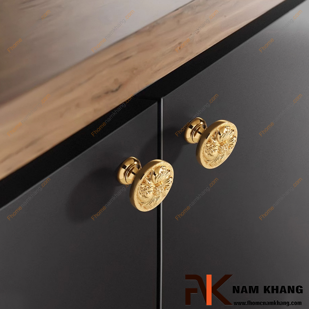 Núm tay nắm tủ đồng