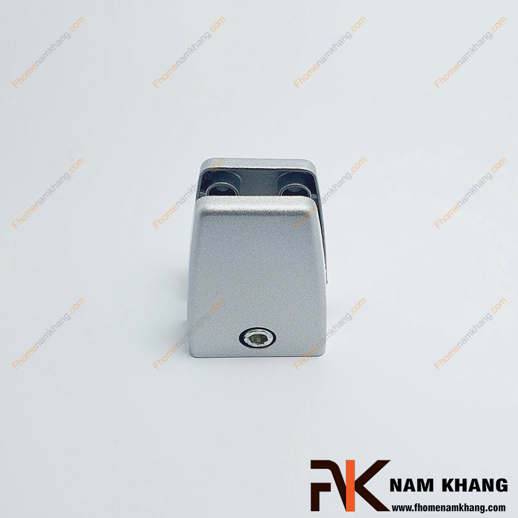 Kẹp kính đứng hợp kim NKK01-C17N - có thiết kế dạng hộp chữ nhật nhỏ gọn, bề mặt màu xám bạc và các góc được bo nhẹ. 