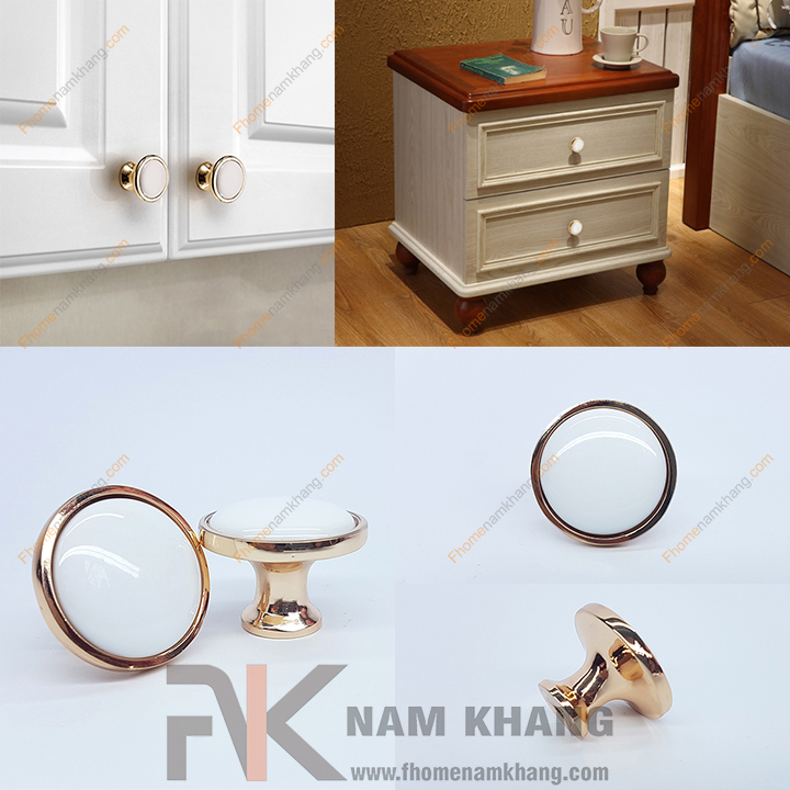 Các sản phẩm tay nắm tủ có thiết kế phối hợp sứ và hợp kim luôn mang một vẻ đẹp rất độc đáo và nổi bật.