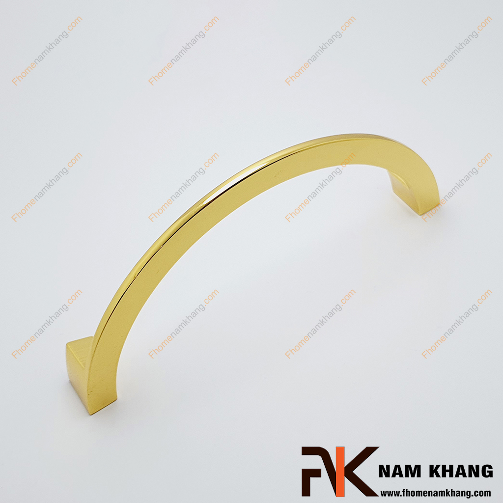 Tay nắm tủ bán nguyệt vàng bóng NK234T-160V - Tay nắm tủ bán nguyệt sở hữu thiết kế tối giản nhưng đầy ấn tượng với đường cong mềm mại, tạo nên vẻ đẹp hiện đại và sang trọng.