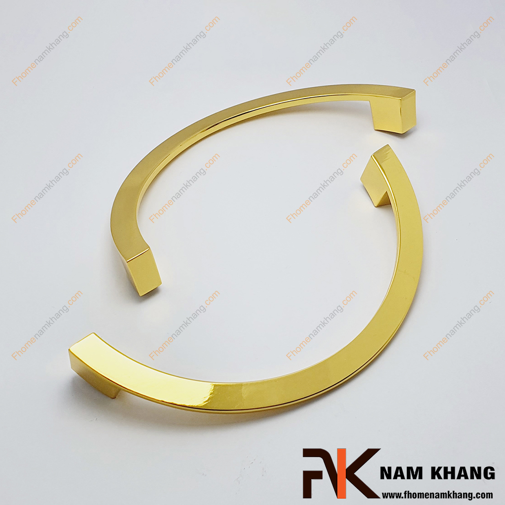 Tay nắm tủ bán nguyệt vàng bóng NK234T-160V - Tay nắm tủ bán nguyệt sở hữu thiết kế tối giản nhưng đầy ấn tượng với đường cong mềm mại, tạo nên vẻ đẹp hiện đại và sang trọng.