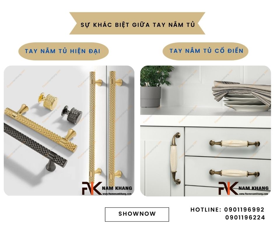 Tay nắm tủ hiện đại, cổ điển cao cấp 